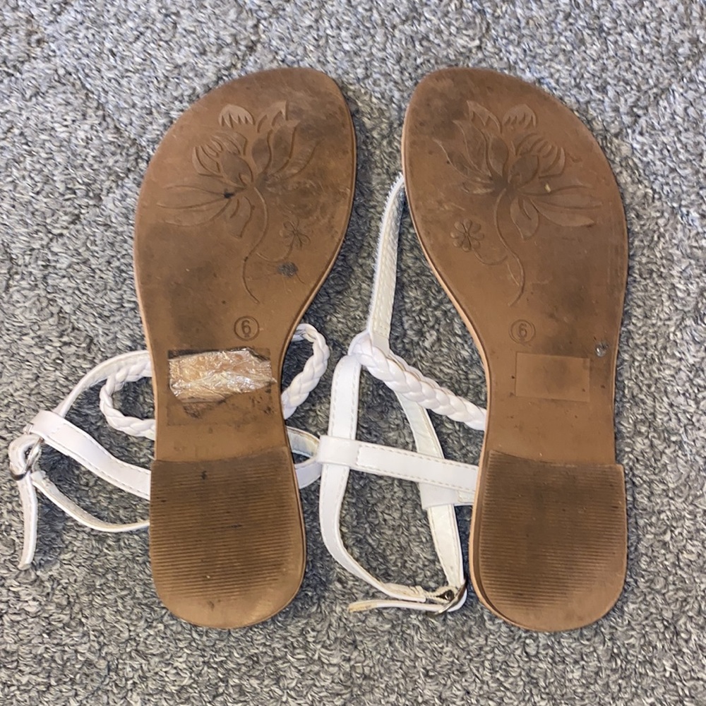 Joe Boxer White Rhinestone Sandals - Picture 4 of 4